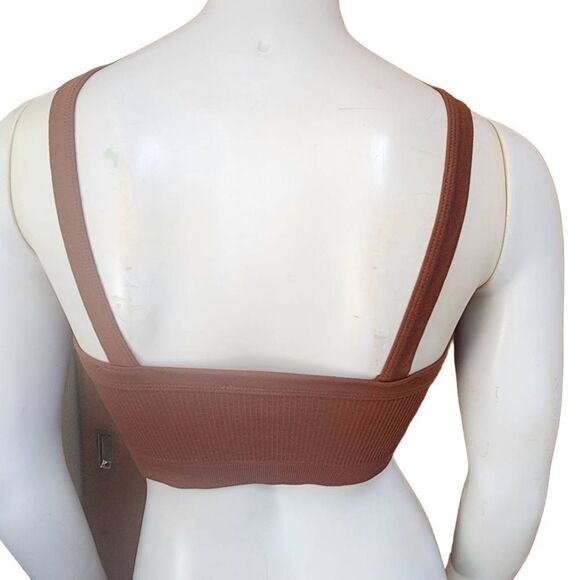 Dynamic Brown Crop Top (OS) - Picture 4 of 5